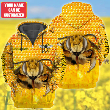 Personalized Name Honey Bee 21 All Over Printed Unisex Shirt Q190103