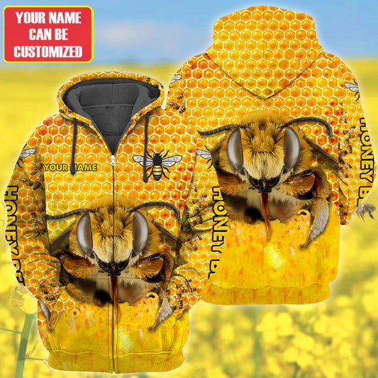 Personalized Name Honey Bee 21 All Over Printed Unisex Shirt Q190103