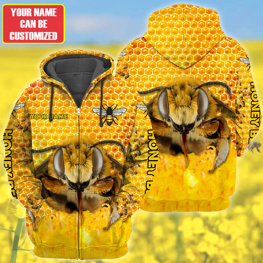 Personalized Name Honey Bee 21 All Over Printed Unisex Shirt Q190103