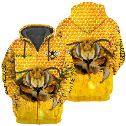 Personalized Name Honey Bee 21 All Over Printed Unisex Shirt Q190103
