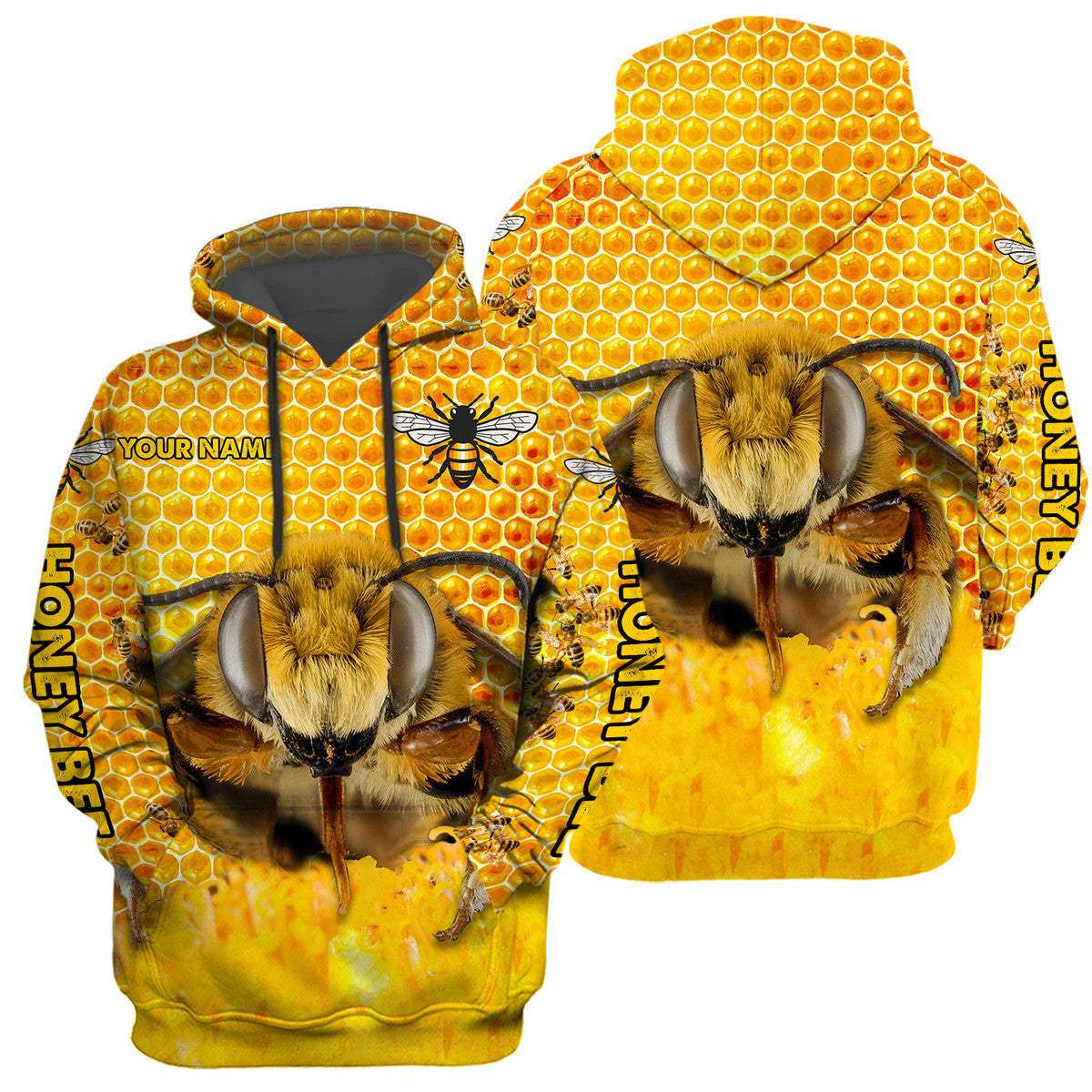 Personalized Name Honey Bee 21 All Over Printed Unisex Shirt Q190103