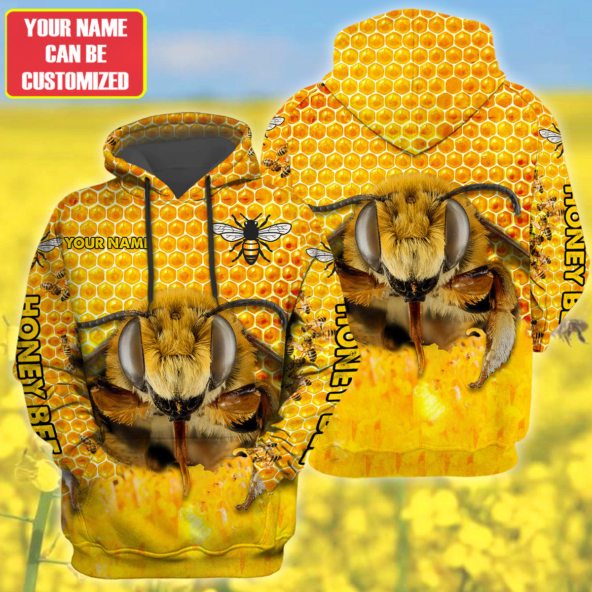 Personalized Name Honey Bee 21 All Over Printed Unisex Shirt Q190103