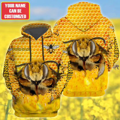 Personalized Name Honey Bee 21 All Over Printed Unisex Shirt Q190103