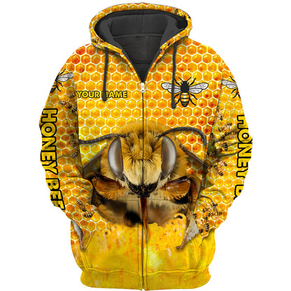 Personalized Name Honey Bee 21 All Over Printed Unisex Shirt Q190103