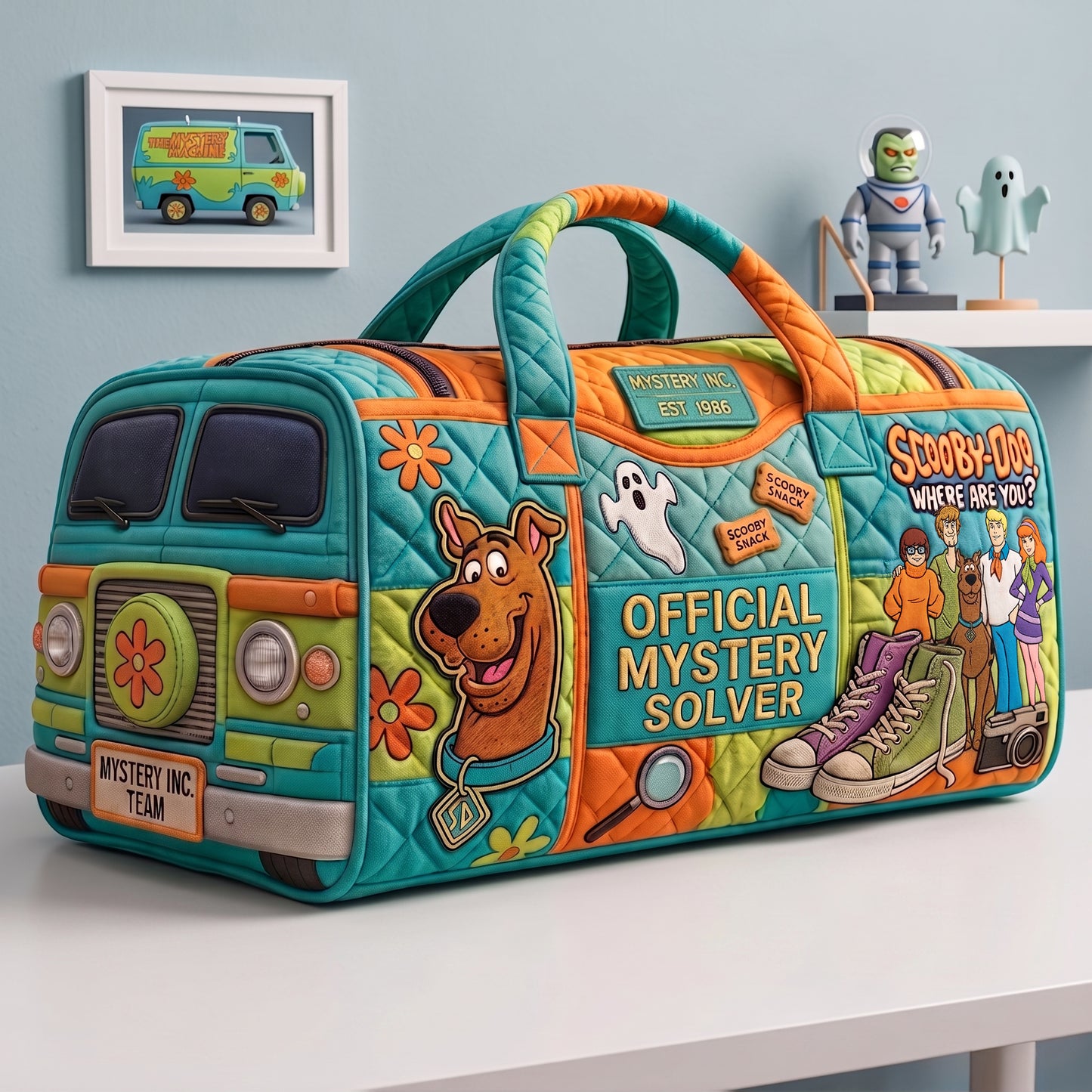 Personalized Funny Dog & Friends Quilted Duffle Bag - Multi-purpose Bag Gifts