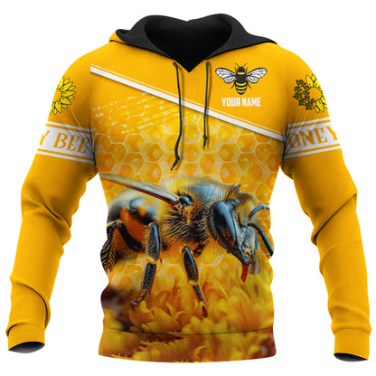 Personalized Name Honey Bee 24 All Over Printed Unisex Shirt Q070801