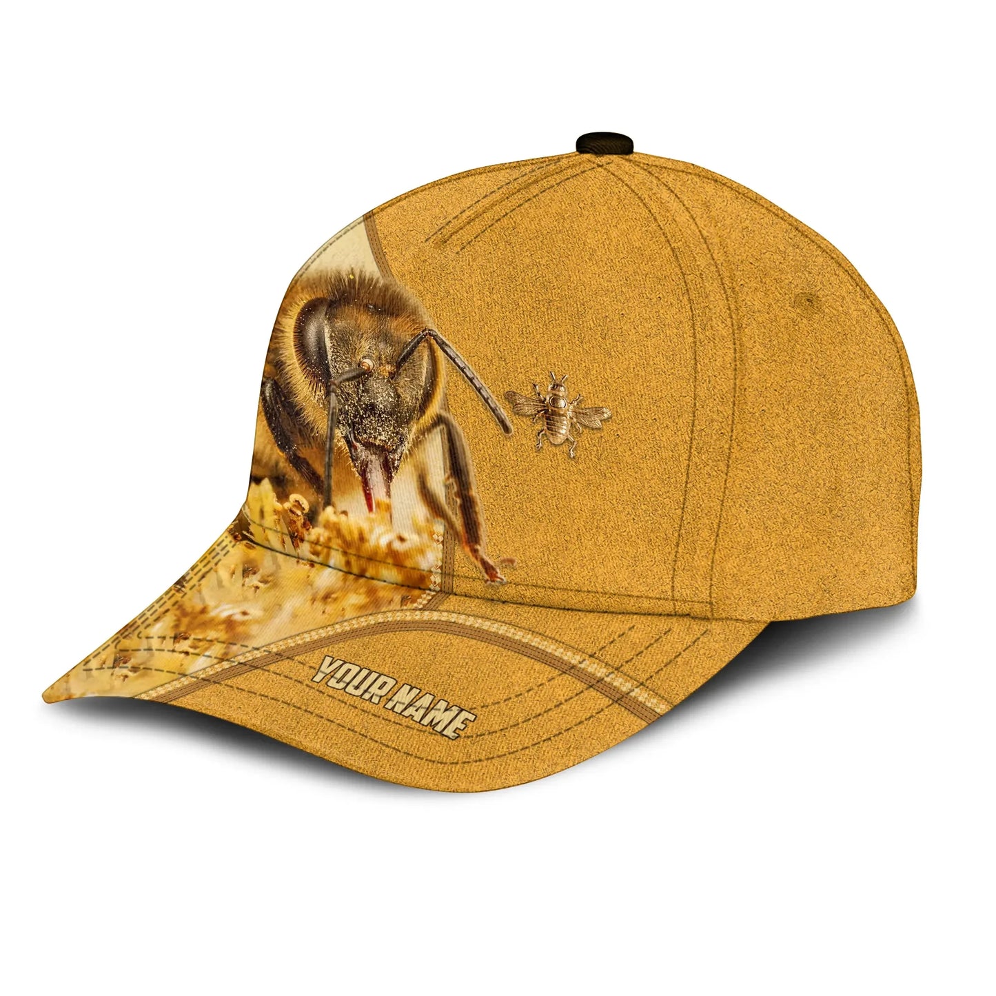 Personalized Name Honey Bee Q13 Cap All Over Printed Unisex Shirt