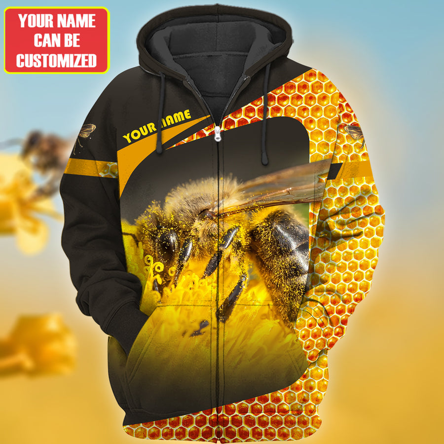 Personalized Name Honey Bee 25 All Over Printed Unisex Shirt Q211201