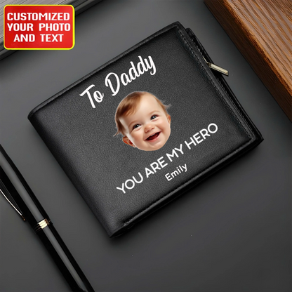 Customized Leather Wallet Gift , Father Day , Mother Day