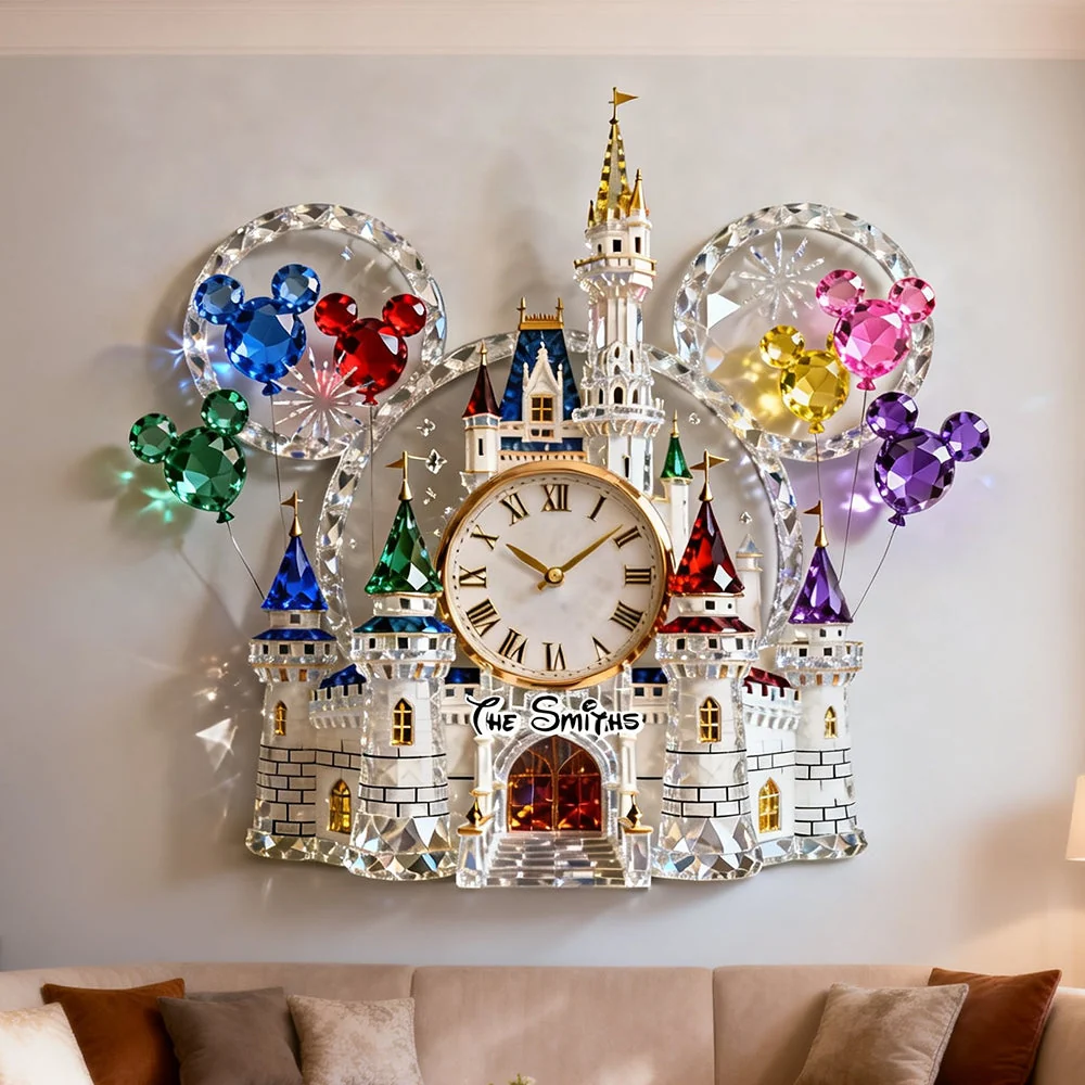 Personalized Magic Friends Wall Clock – Custom Name Mouse & Friends Decor