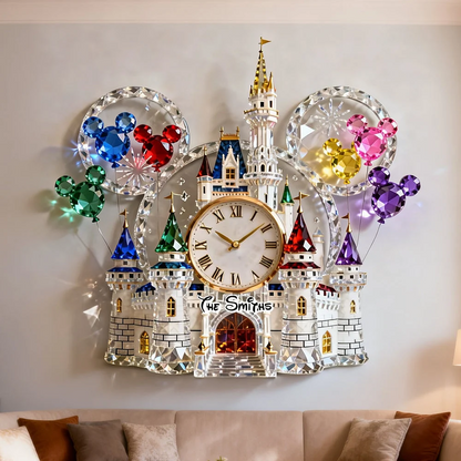 Personalized Magic Friends Wall Clock – Custom Name Mouse & Friends Decor
