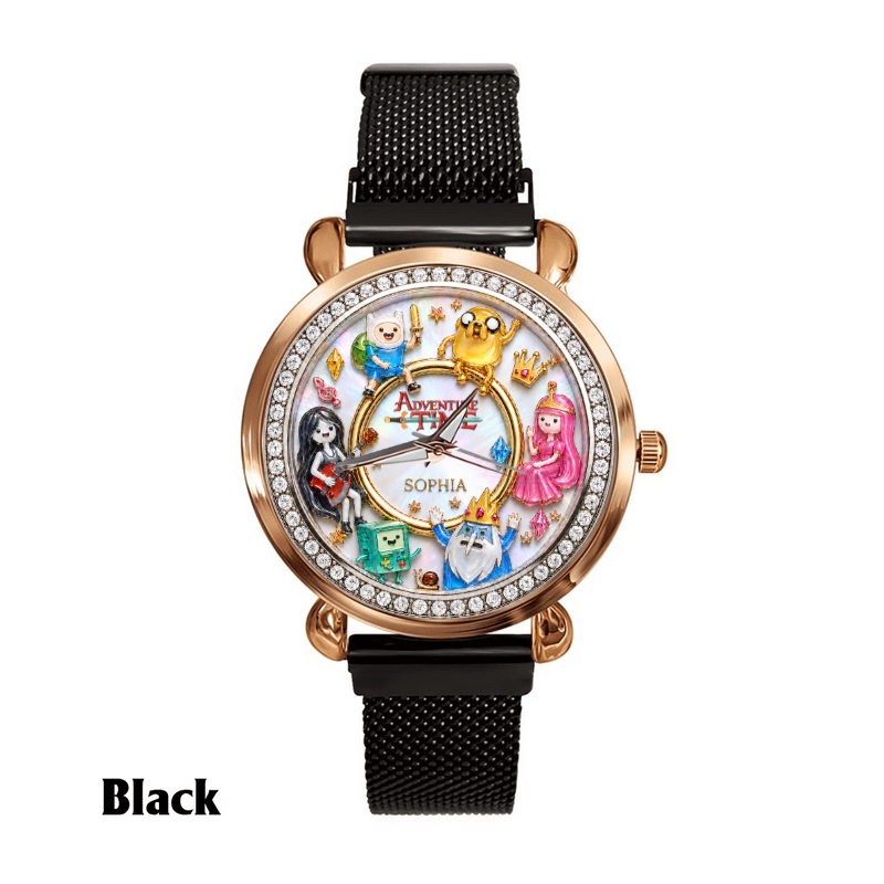 Personalized Fantasy Cartoon Watch – Custom Name Adventure Character Women Hand Watch