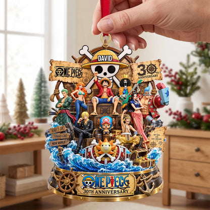 30th Anniversary Anime Ornament - Personalized Gifts For Christmas Ornament
