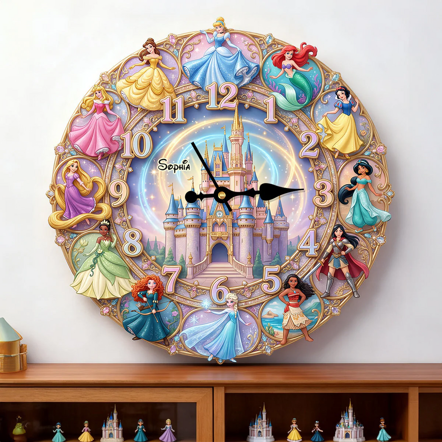 Personalized Gifts For Princess Fans Acrylic Hanging Wall Clock