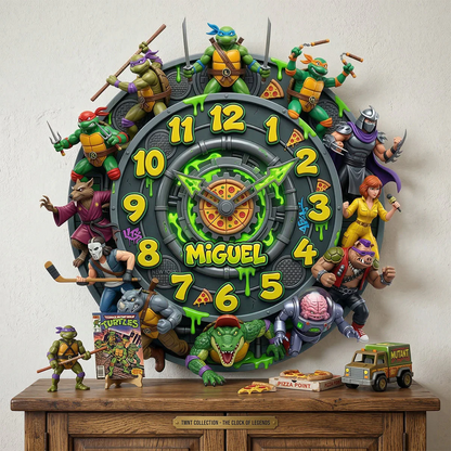 Retro Street Heroes Wall Clock - Personalized Gifts For Hero Lover Acrylic Hanging Wall Clock