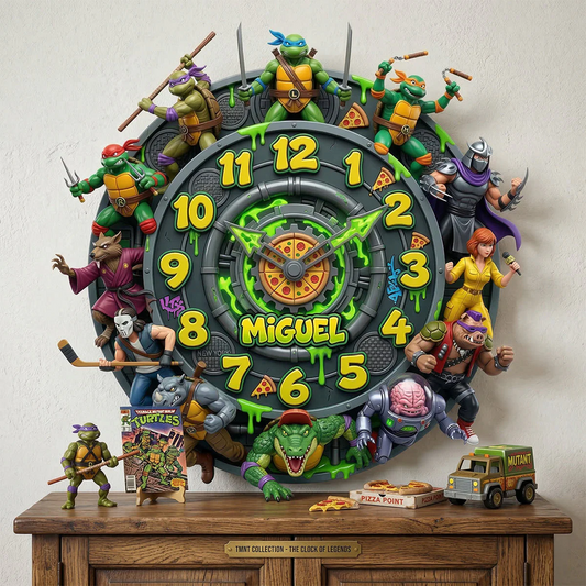 Retro Street Heroes Wall Clock - Personalized Gifts For Hero Lover Acrylic Hanging Wall Clock