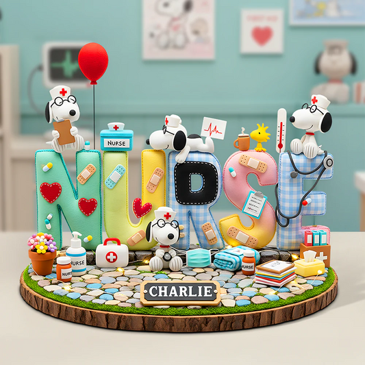 Cute Cartoon Nurse Plaque - Personalized Gifts For Nurse