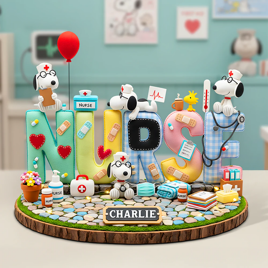 Cute Cartoon Nurse Plaque - Personalized Gifts For Nurse
