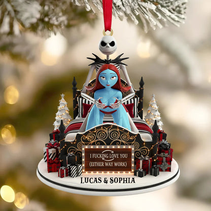 Funny Couple Ornament - Personalized Gift For Spooky Couple Christmas Ornament