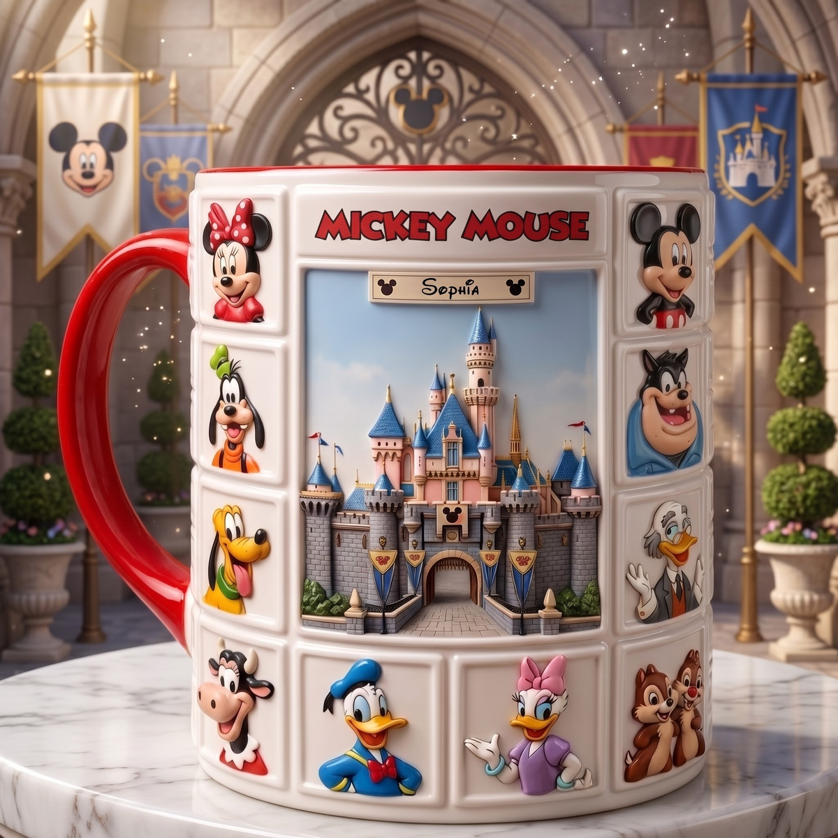 Personalized Magic Mouse & Friends Mug – Custom Name Big Ears Mug Gift