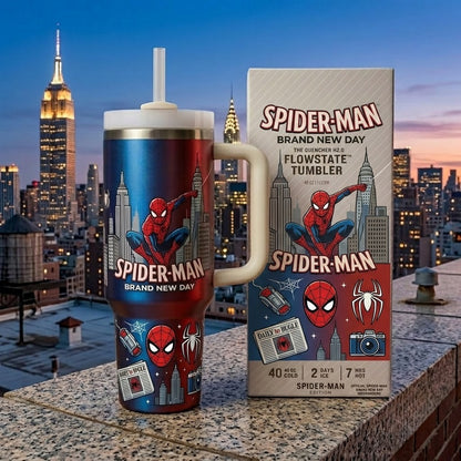 Superhero Web Hero Tumbler with Handle - Adventure Spider Travel Mug