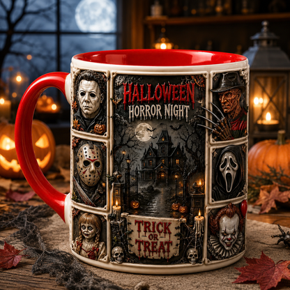 Personalized Halloween Horror Characters - Horror Squads Accent Mug