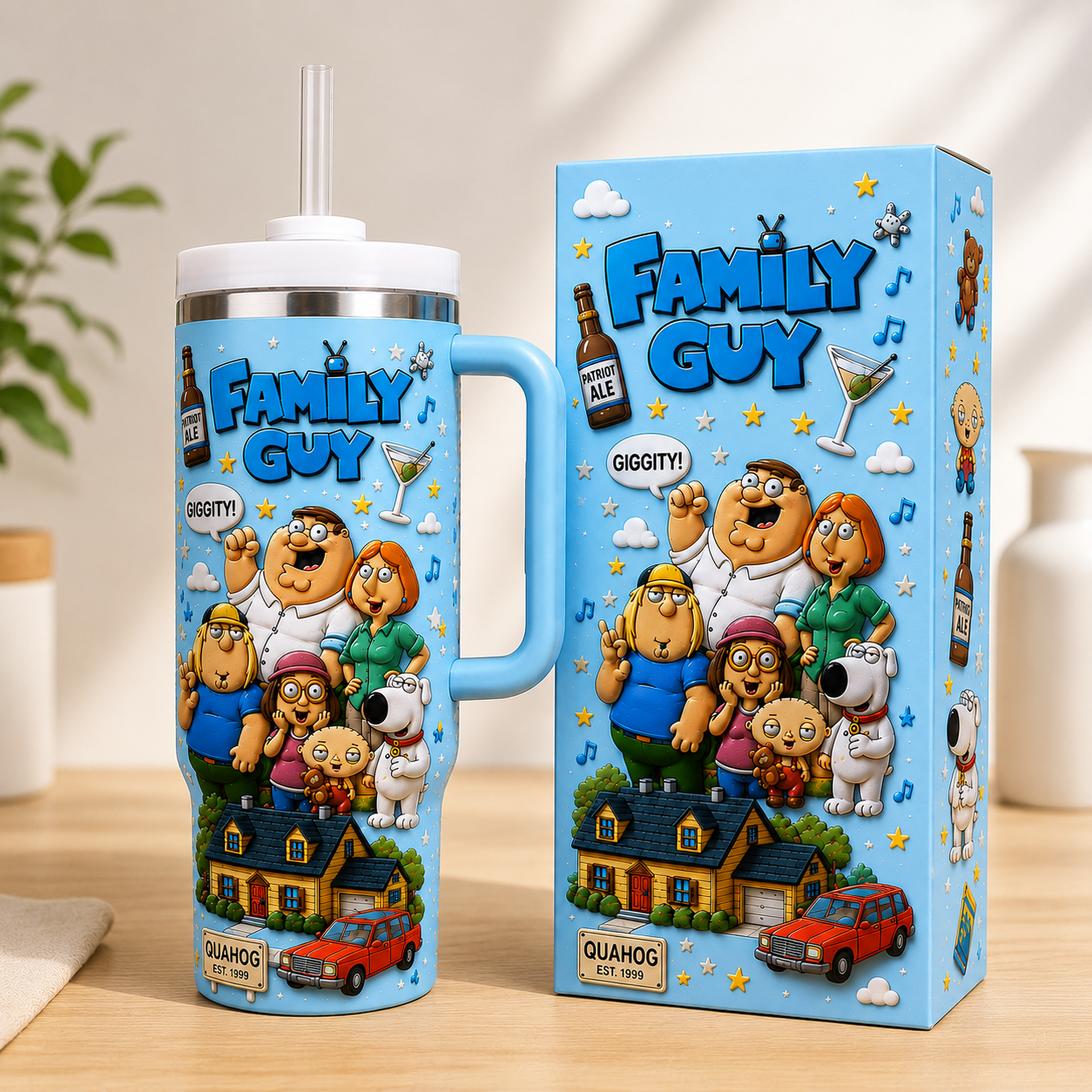 Custom Cartoon Family Tumbler – Personalized Travel Mug
