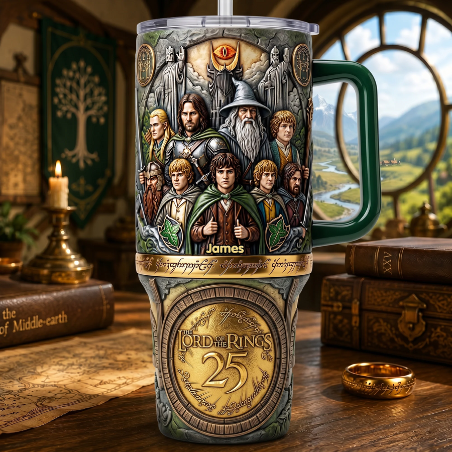 Fantasy Journey Tumbler With Handle - Personalized Gifts