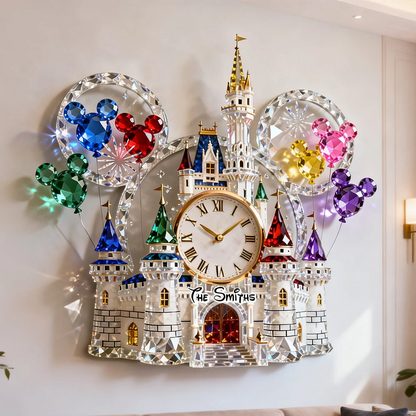 Personalized Magic Friends Wall Clock – Custom Name Mouse & Friends Decor