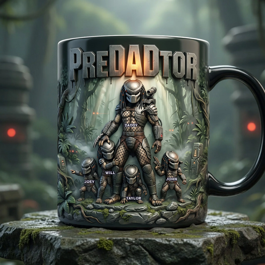 Strongest Warrior Dad And Kids Magic Mug - Personalized Gifts For Dads