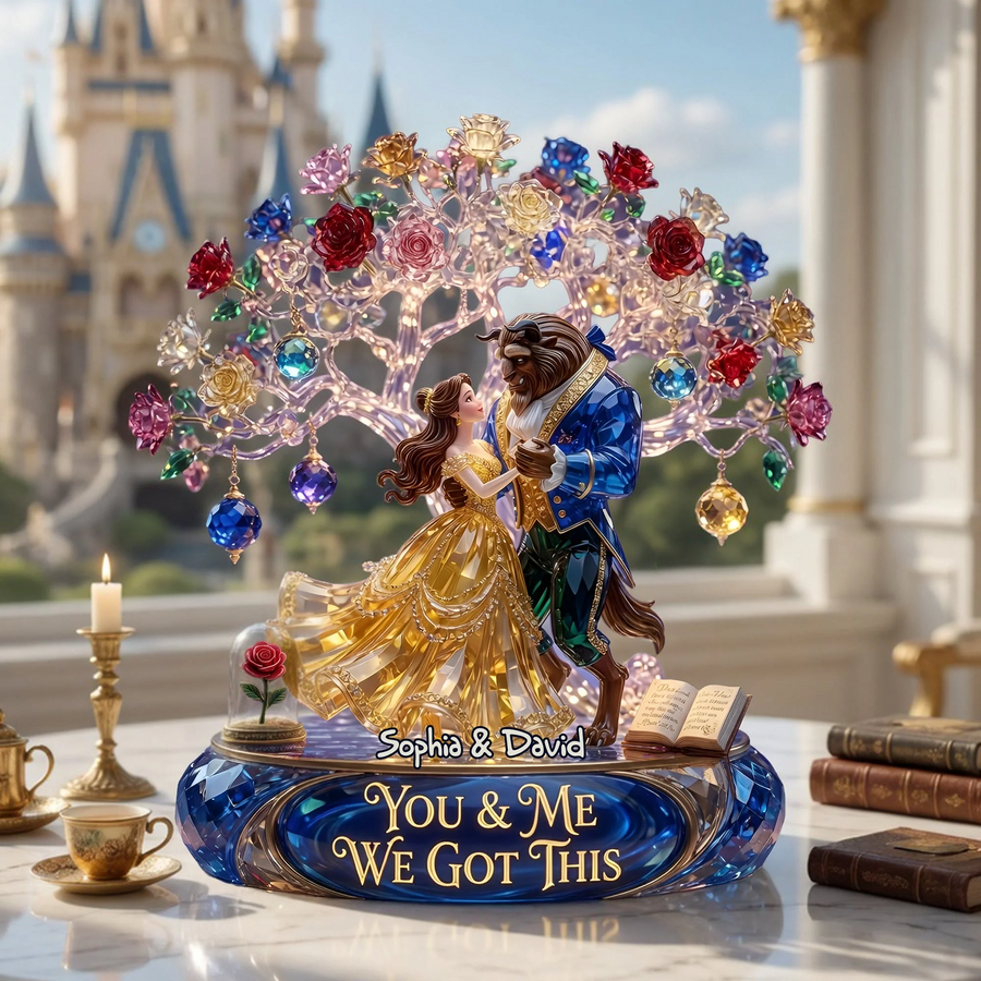 Fairy Tale Dancing Couple Acrylic Plaque - Personalized Gifts For Couple