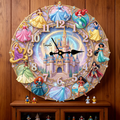 Personalized Gifts For Princess Fans Acrylic Hanging Wall Clock