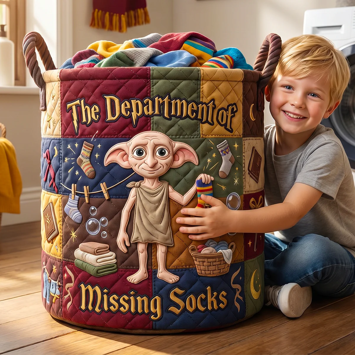 The Lost Socks Laundry Basket - Personalized Gift For Fantasy Lovers