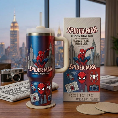 Superhero Web Hero Tumbler with Handle - Adventure Spider Travel Mug