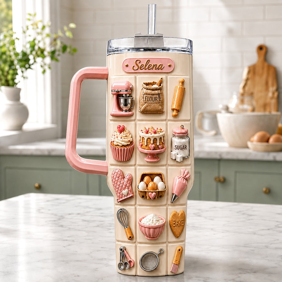 Personalized Gift For Baking Lovers - Personalized Baking Tumbler