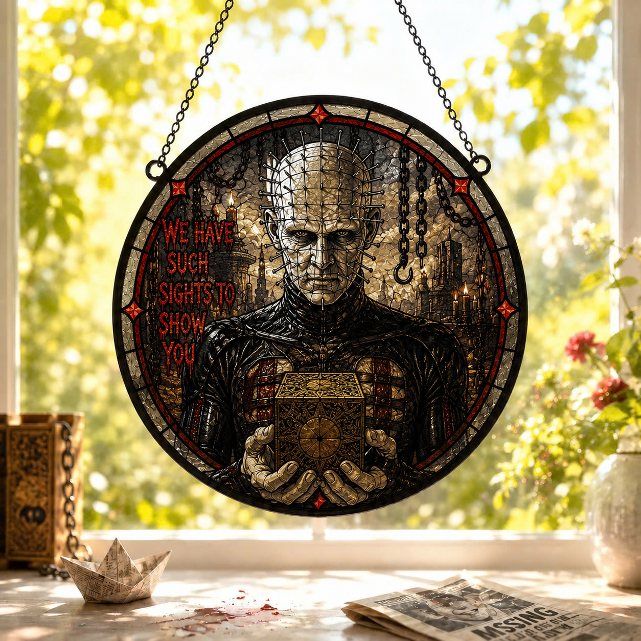 Horror Legends Halloween Suncatcher - Creepy Characters Acrylic Gift