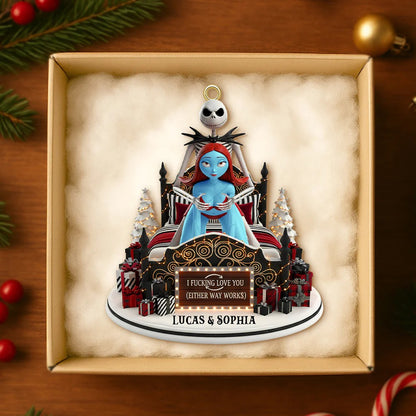 Funny Couple Ornament - Personalized Gift For Spooky Couple Christmas Ornament