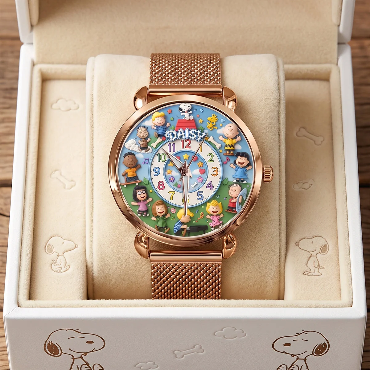 Happy Friends Mesh Strap Quartz Watch - Personalized Gifts