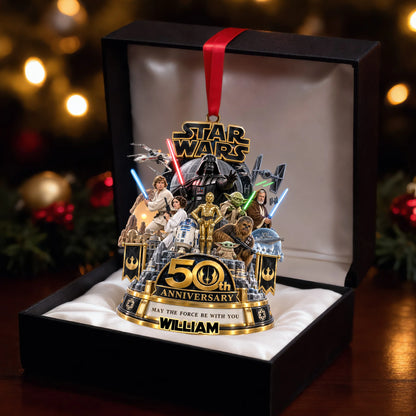 Warriors Merry Christmas Acrylic Ornament - Personalized Christmas Gifts