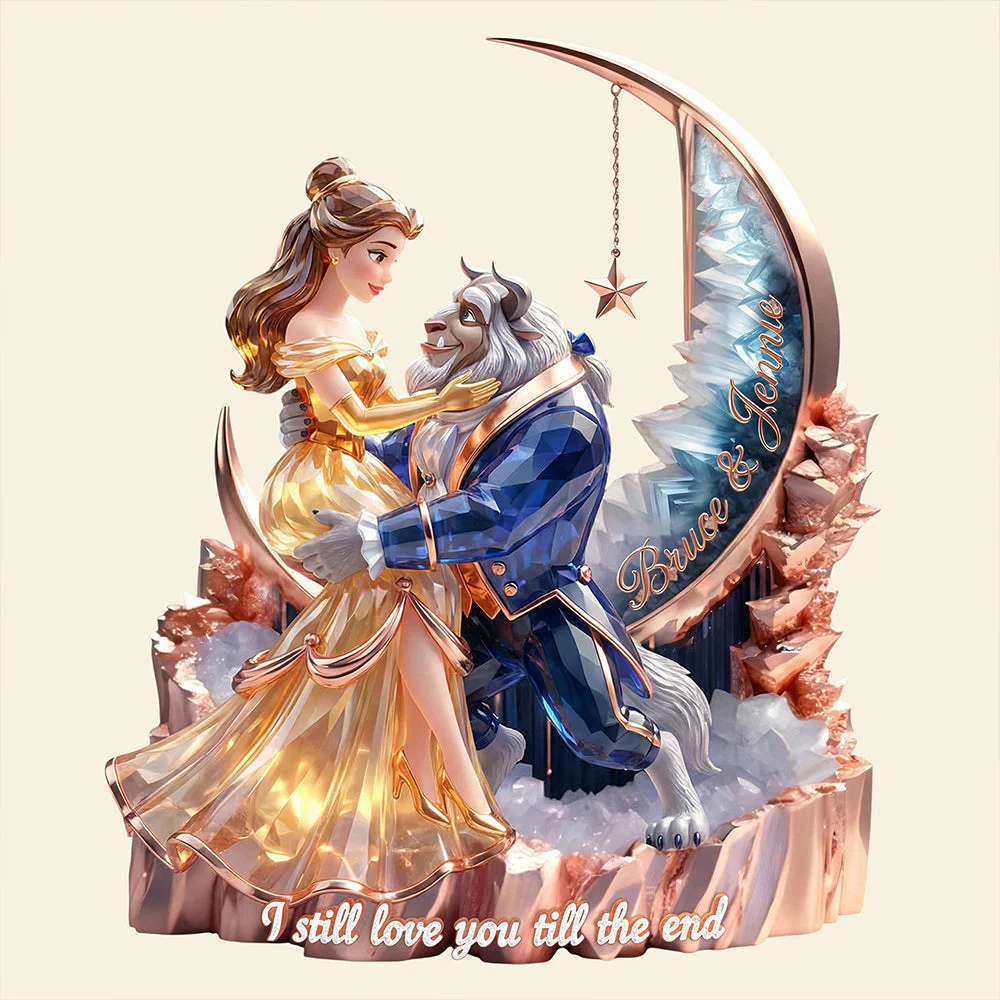 Crystal Moon Couple LED Acrylic Light, Personalized Gifts For Couple