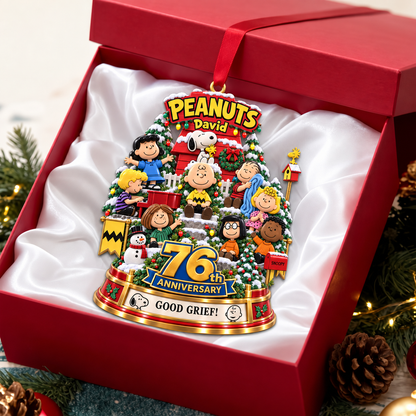 76TH Anniversary Cartoon Friends Ornament - Personalized Christmas Gifts