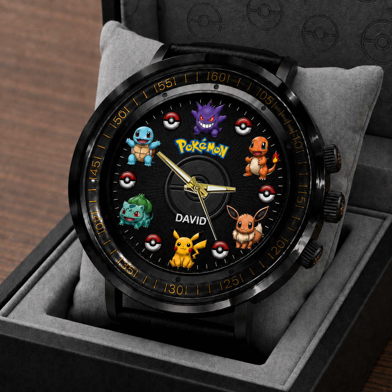 Personalized Cute Creature Collector Hand Watch, Custom Name Anime Gift for Fans
