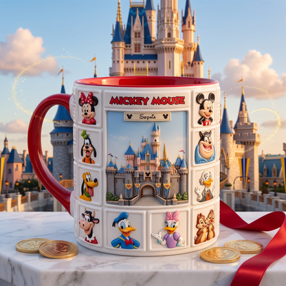 Personalized Magic Mouse & Friends Mug – Custom Name Big Ears Mug Gift