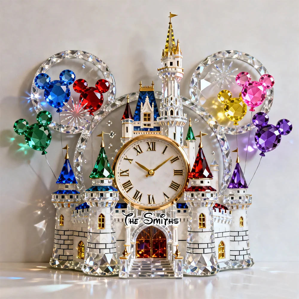 Personalized Magic Friends Wall Clock – Custom Name Mouse & Friends Decor