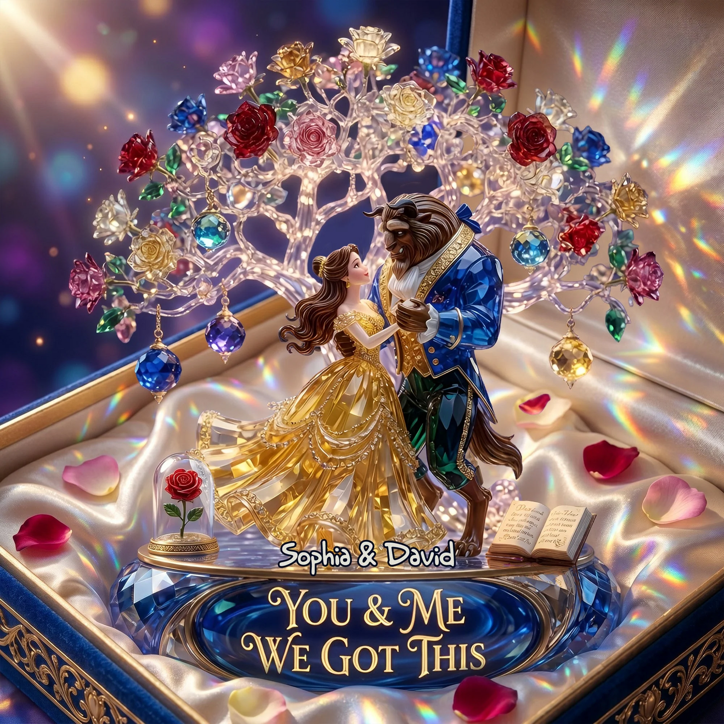Fairy Tale Dancing Couple Acrylic Plaque - Personalized Gifts For Couple
