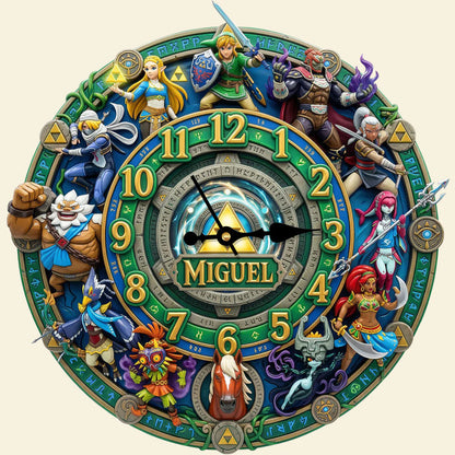 Legendary Fantasy Warriors Acrylic Hanging Wall Clock - Personalized Gifts