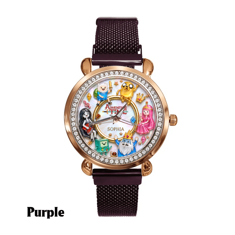Personalized Fantasy Cartoon Watch – Custom Name Adventure Character Women Hand Watch