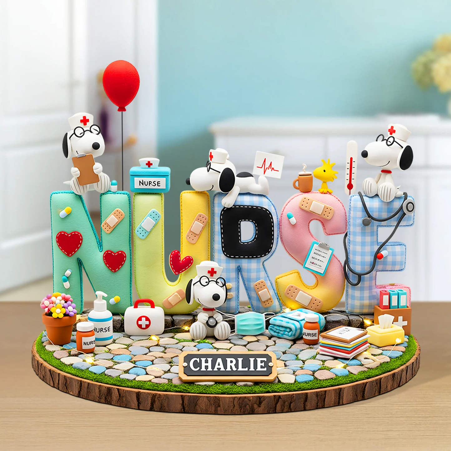 Cute Cartoon Nurse Plaque - Personalized Gifts For Nurse