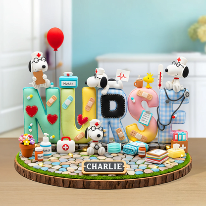 Cute Cartoon Nurse Plaque - Personalized Gifts For Nurse