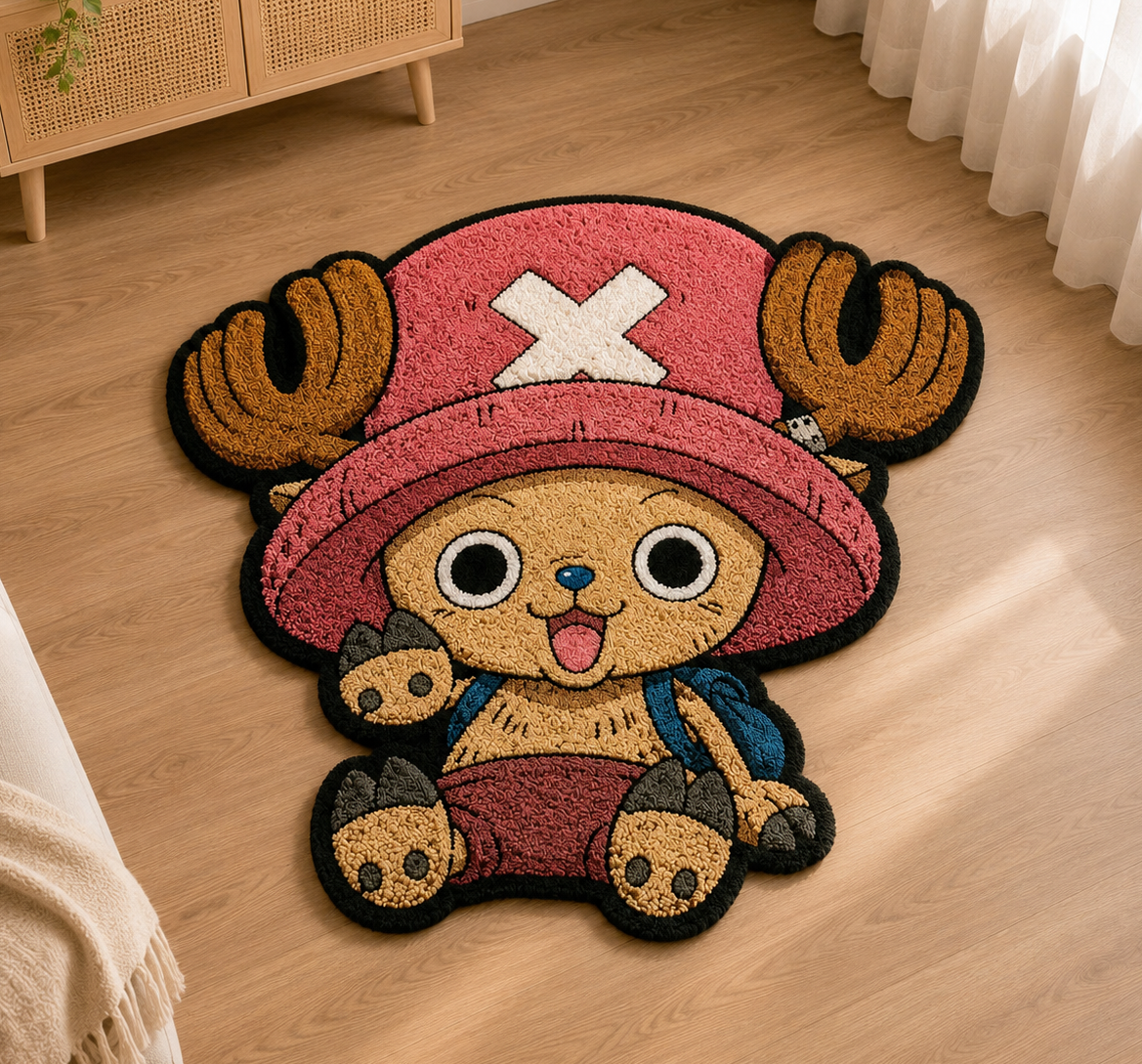 Straw Hat Fighter Tufted Rug - Anime Pỉrates Personalized Doormat Gift